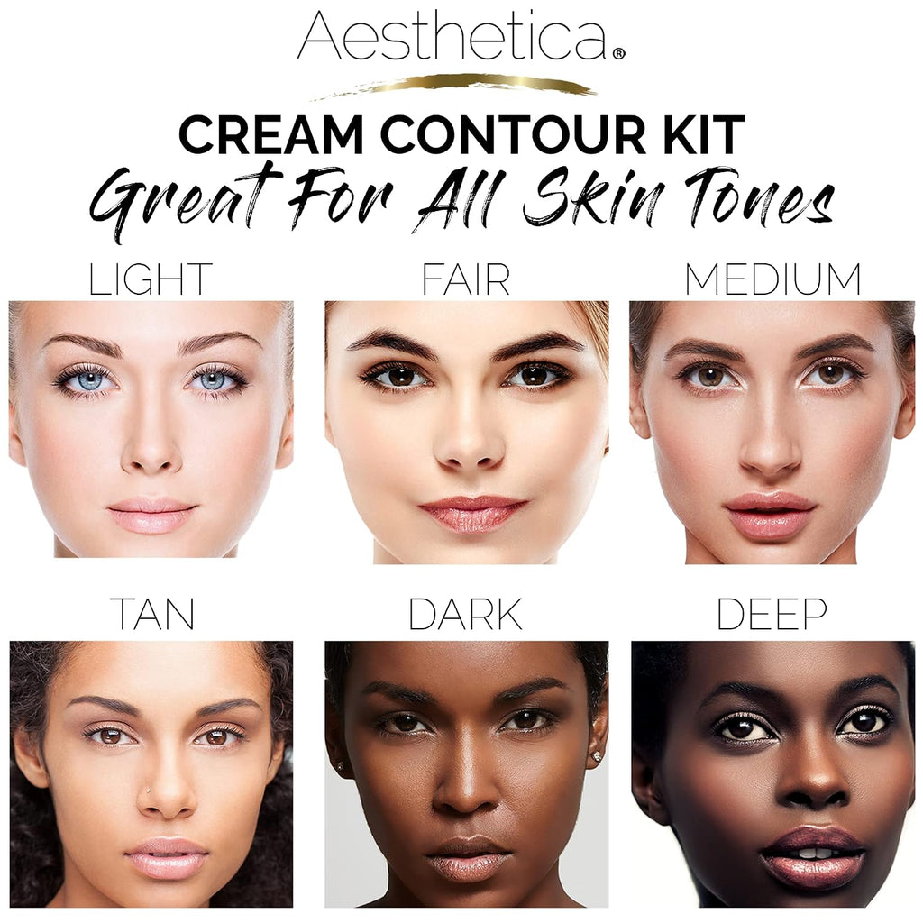 Aesthetica Cosmetics Cream Contour and Highlighting Makeup Kit Vegan