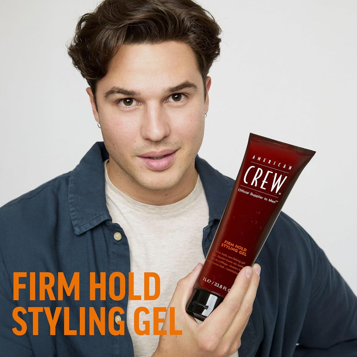 American Crew Men's Styling Gel, Firm Hold & High Shine, 8.4 fl oz