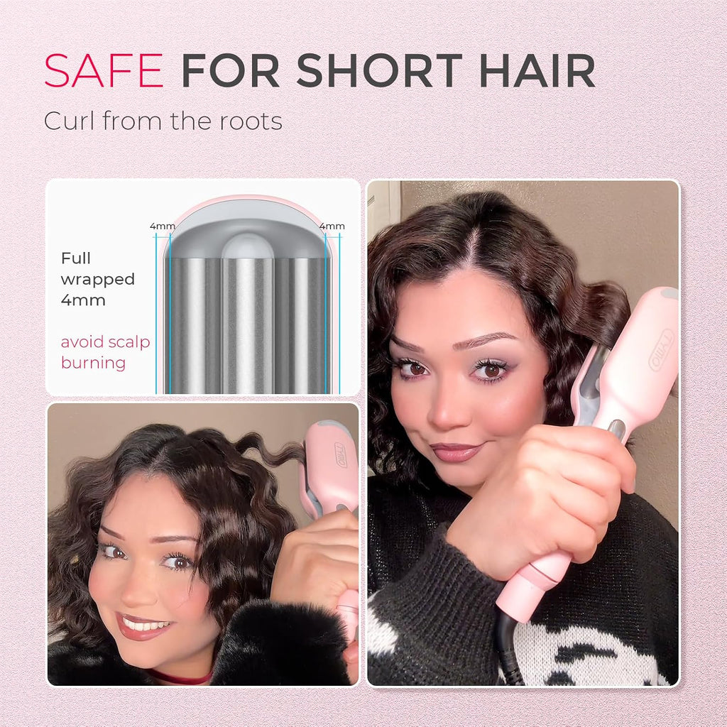 Curling Iron Hair Crimper Waver, TYMO ROVY Beach Waves Hair Curler