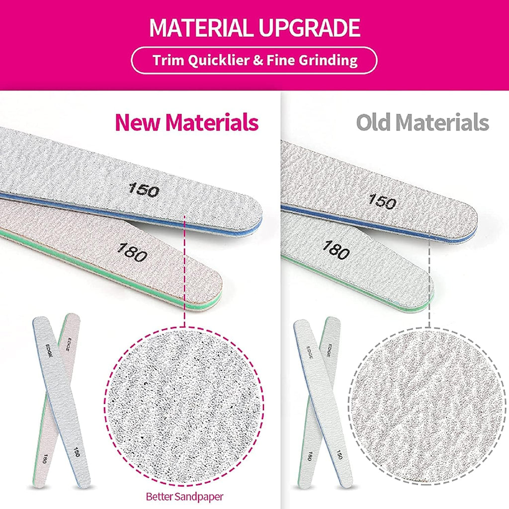 Teenitor Nail File Nail Buffer, 6 pcs Nail Files and Buffers for Natural Nails, Emery Boards for Nails, Nail Buffer and 