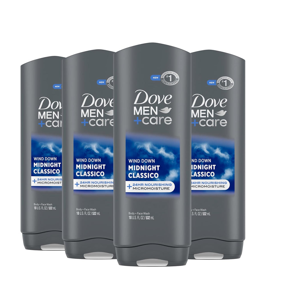 DOVE MEN Moisturizing Body Wash for Men, Bourbon Vanilla + Hazelnut, 26oz