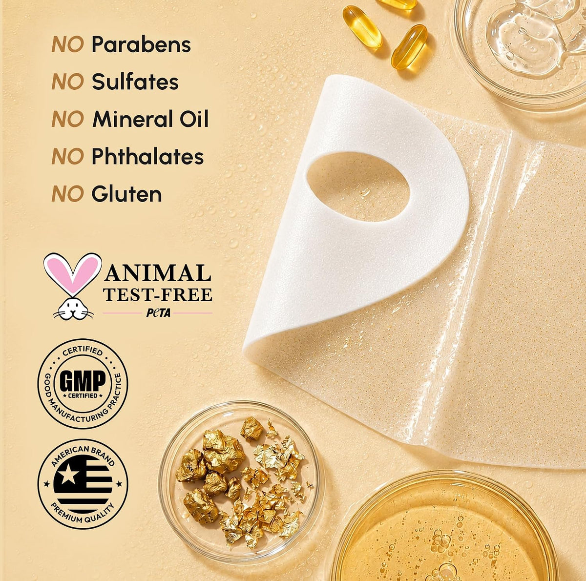 MAREE V Line Lifting Mask - Gold Face Lift Tape & Double Chin Lifting Mask