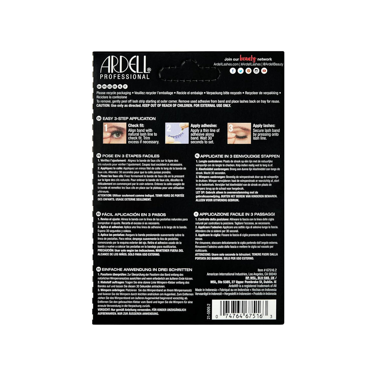 Ardell Wispies Lashes 113 Natural Look Wispy Strip False Eyelashes, 6 Pairs