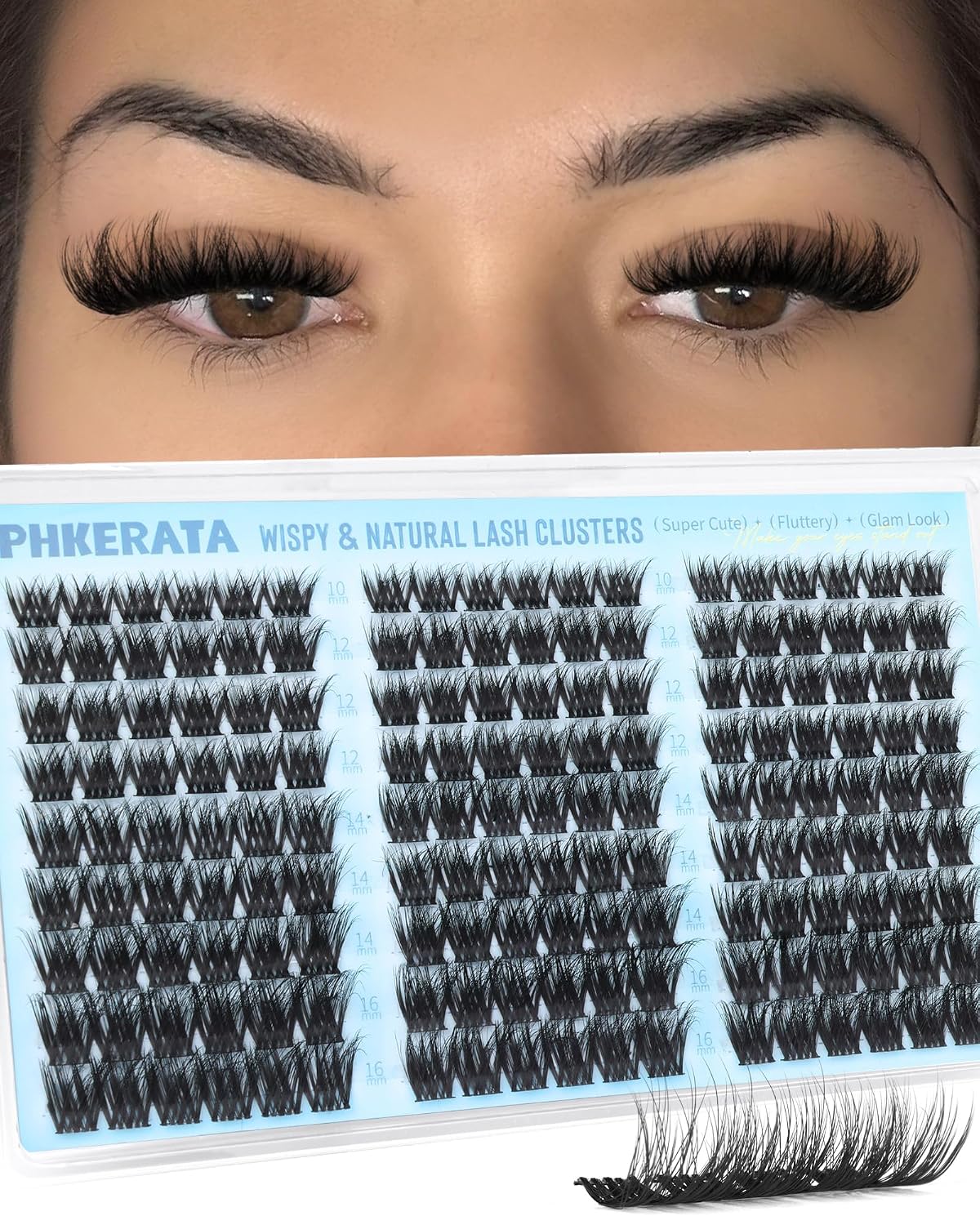 Fluffy Lash Clusters Wispy Eyelash Clusters Natural C Curl