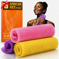 3 Pack African Net Sponge, African Exfoliating Net Bath Sponge Long Net Bath Sponge Exfoliating Shower Body Scrubber Bac