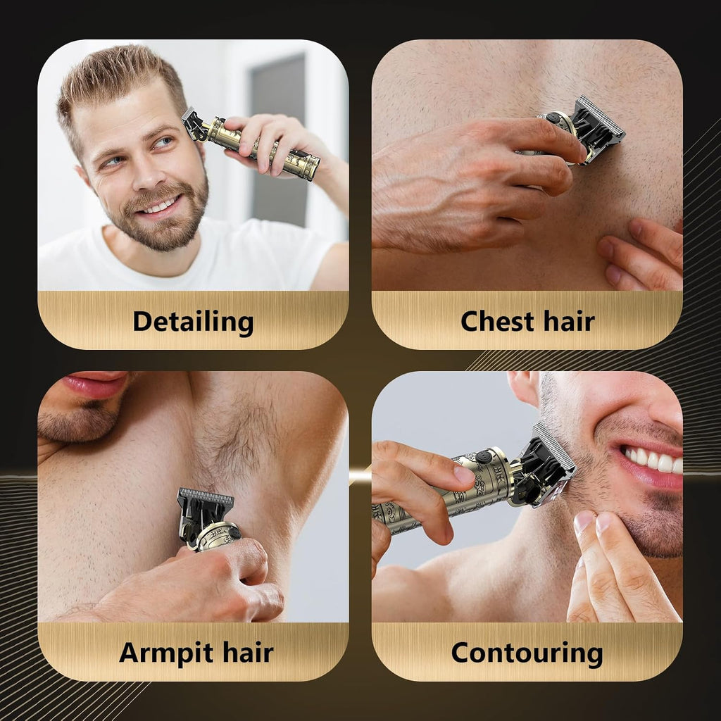 Solati Hair Clippers for Men, Professional Hair Trimmer Zero Gapped T-Blade Trimmer Cordless Rechargeable Edgers Clipper