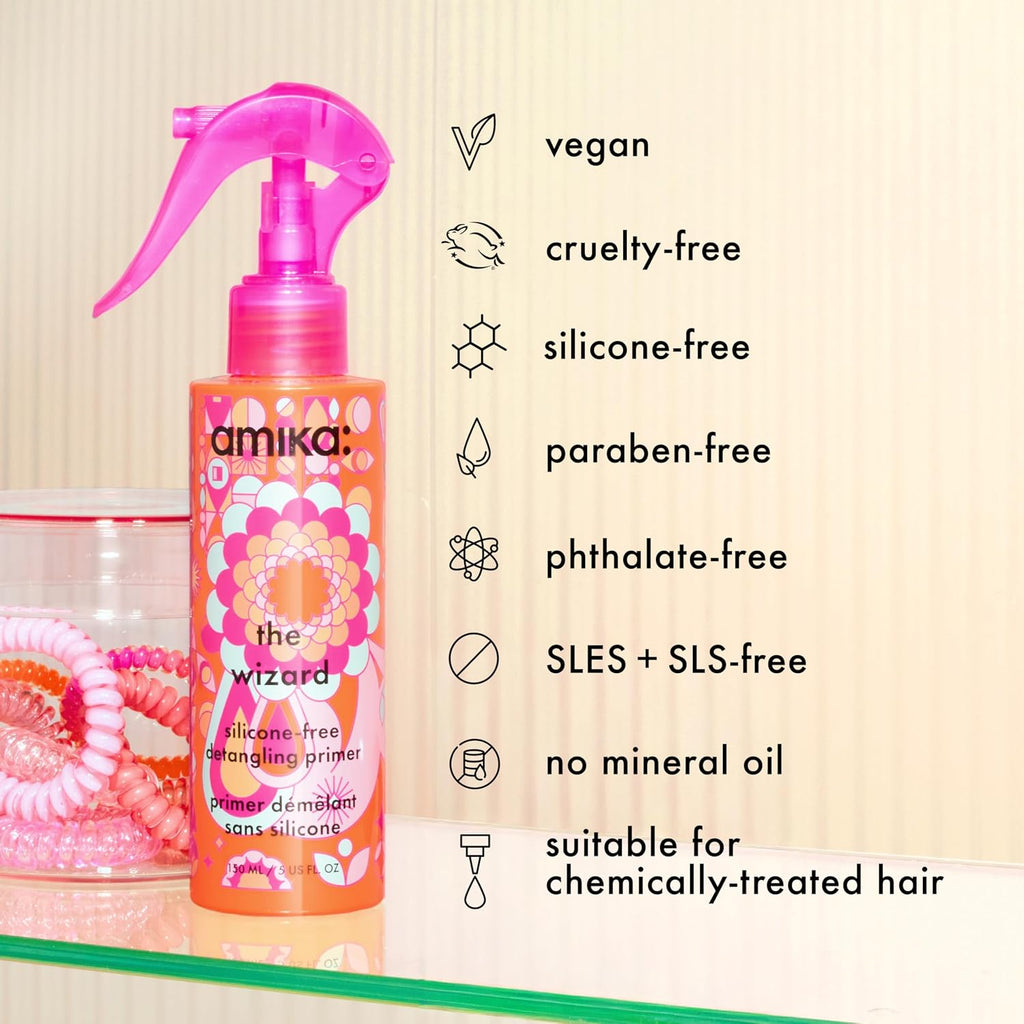 amika the wizard silicone-free detangling primer