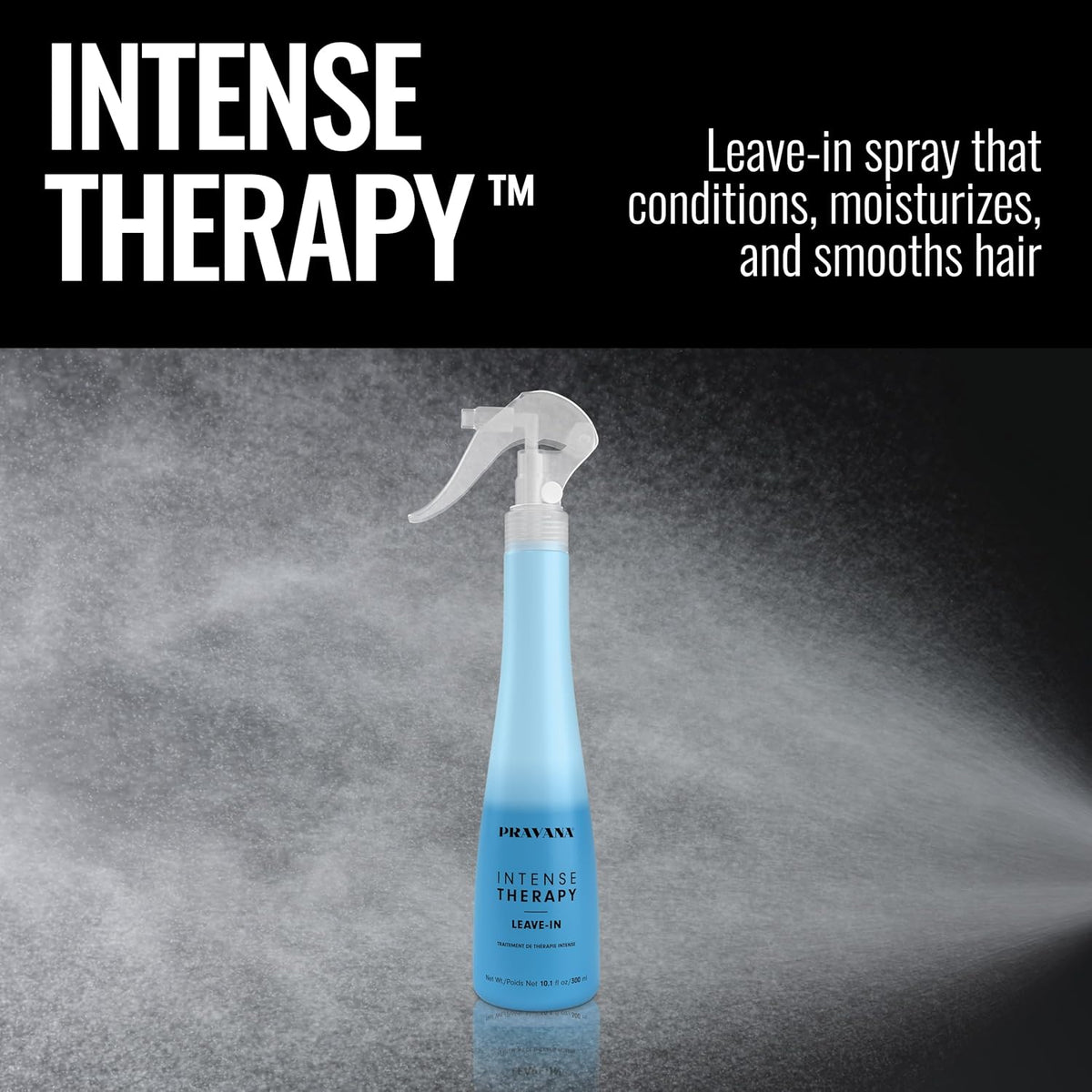 PRAVANA Intense Therapy Leave-In Conditioner Spray Treatment & Detangler | Instantly Detangles & Hydrates | Equalizes Ha