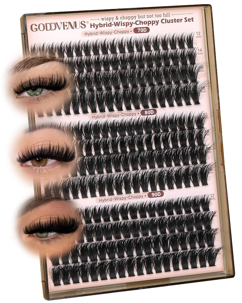 Goddvenus Manga Lash Clusters With Spikes Wispy Cluster Eyelash Extensions Full-volume Anime Eyelashes Clusters Reusable