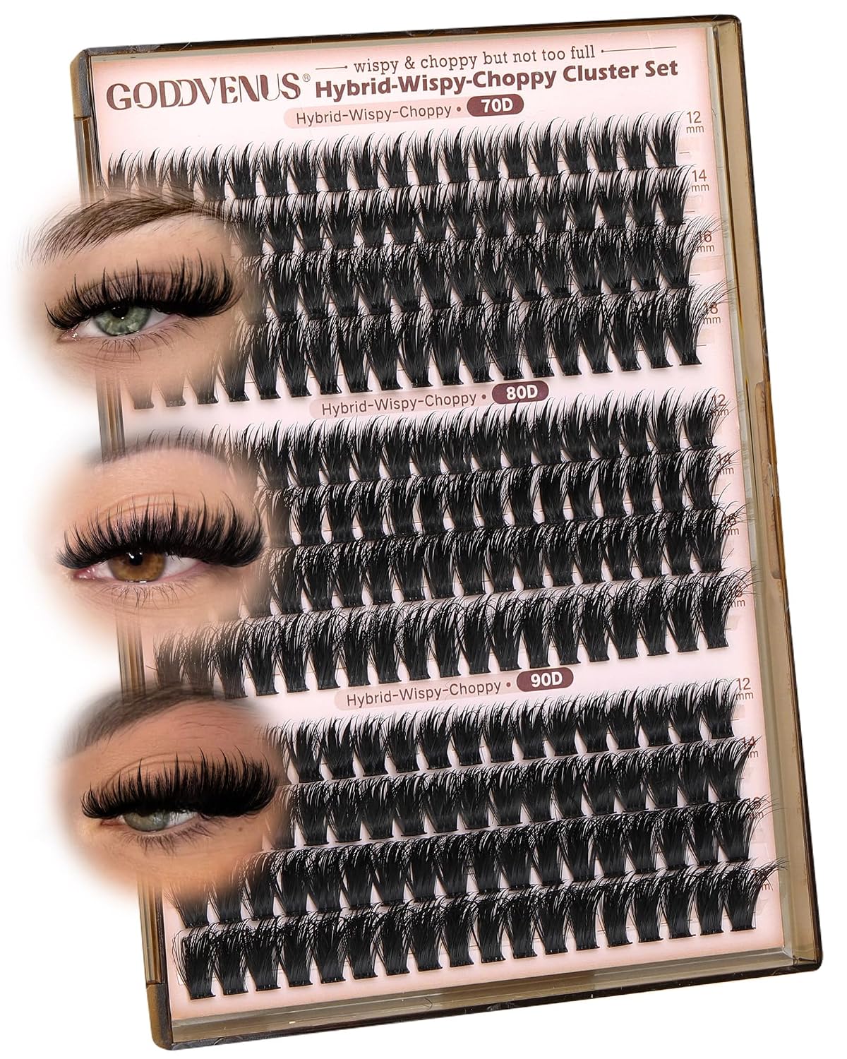 Goddvenus Manga Lash Clusters With Spikes Wispy Cluster Eyelash Extensions Full-volume Anime Eyelashes Clusters Reusable