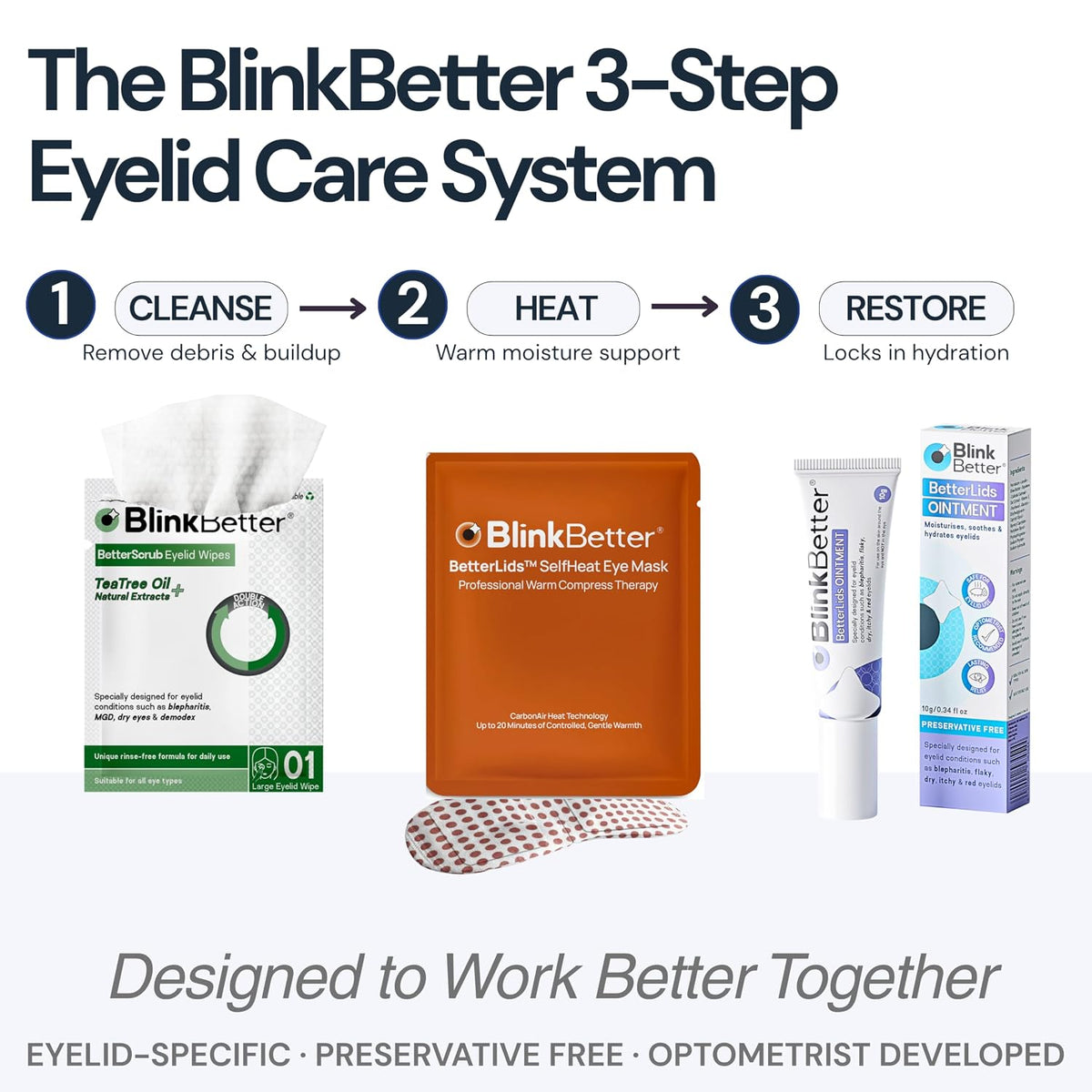 BlinkBetter BetterLids Eyelid Ointment for Dry, Itchy & Sensitive Eyelids – Deep-Moisturising Oat Complex with Shea Butt