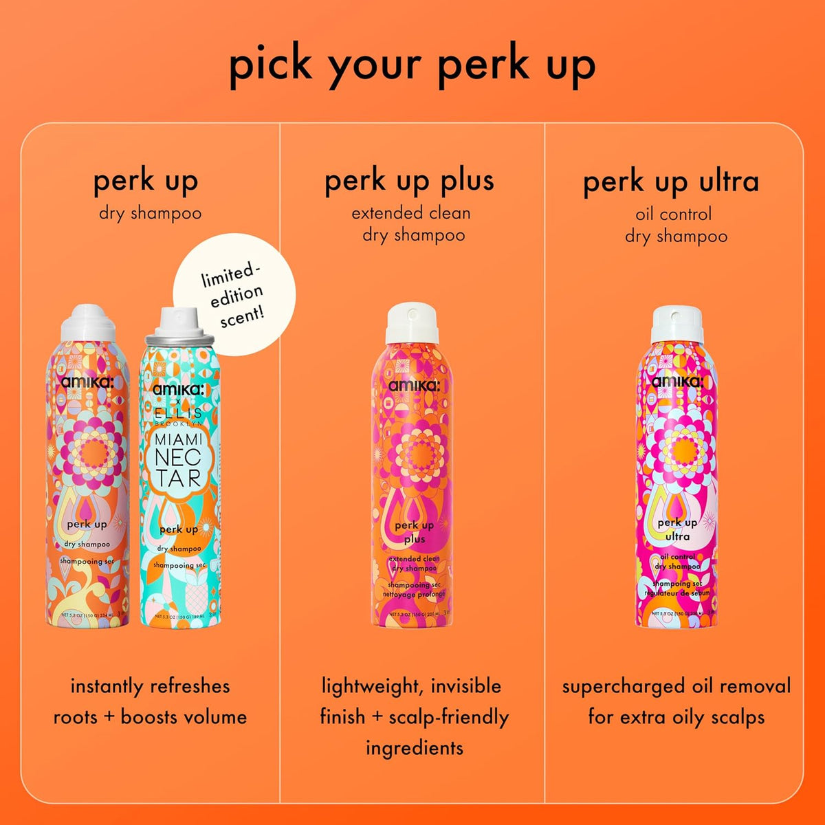 amika Perk Up Dry Shampoo, 5.3 oz. (Pack of 1)