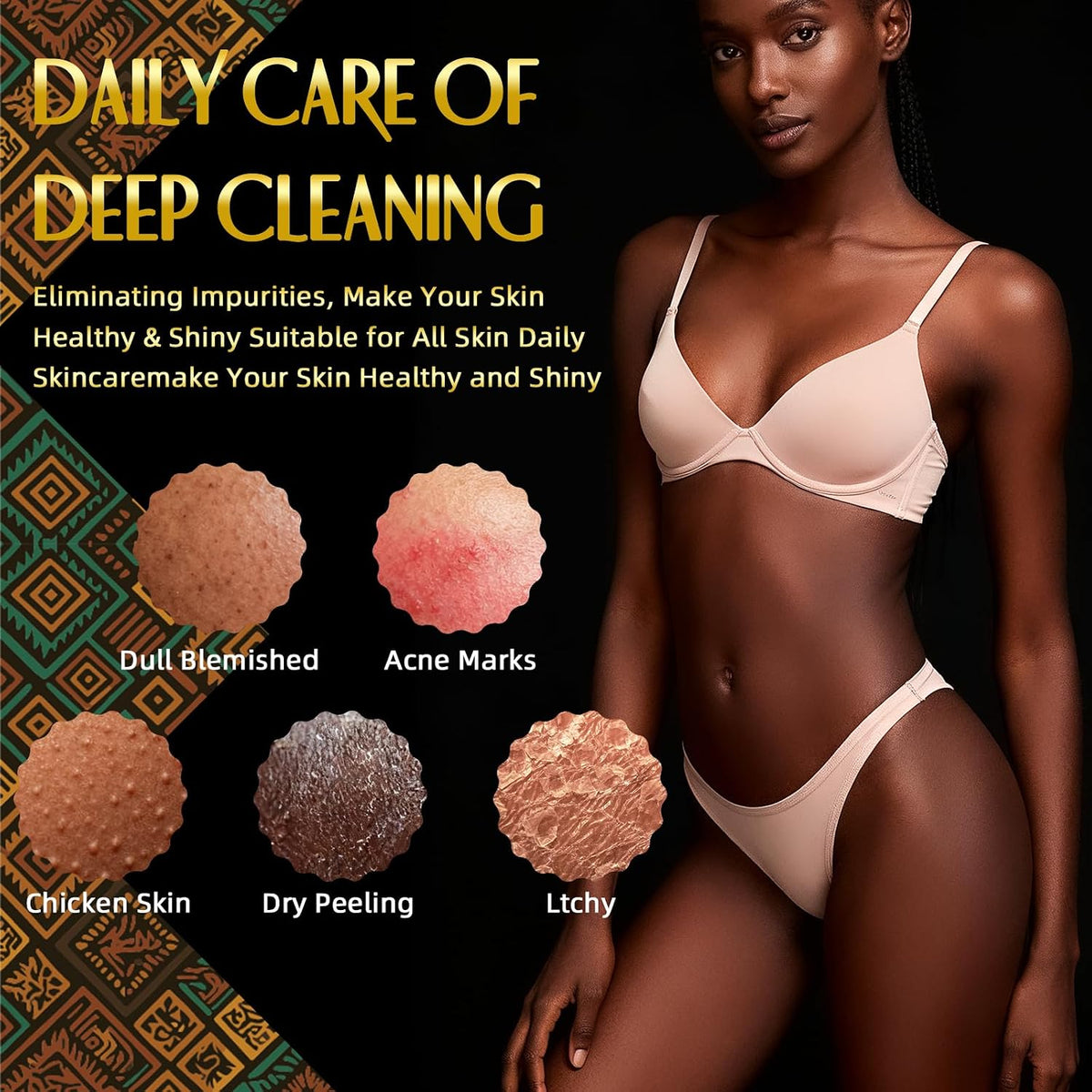 3 Pack African Net Sponge, African Exfoliating Net Bath Sponge Long Net Bath Sponge Exfoliating Shower Body Scrubber Bac