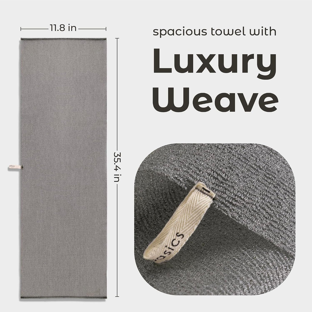 MainBasics Deep Exfoliating Japanese Shower Towel, 3 Pack, Earthy Love