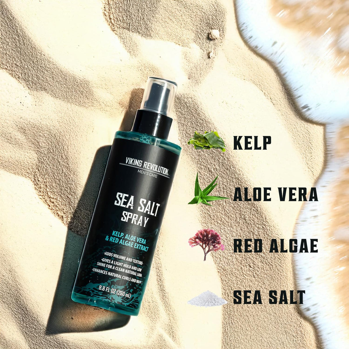 Viking Revolution Sea Salt Spray for Men - Hair Texturizing Spray 8.8 oz