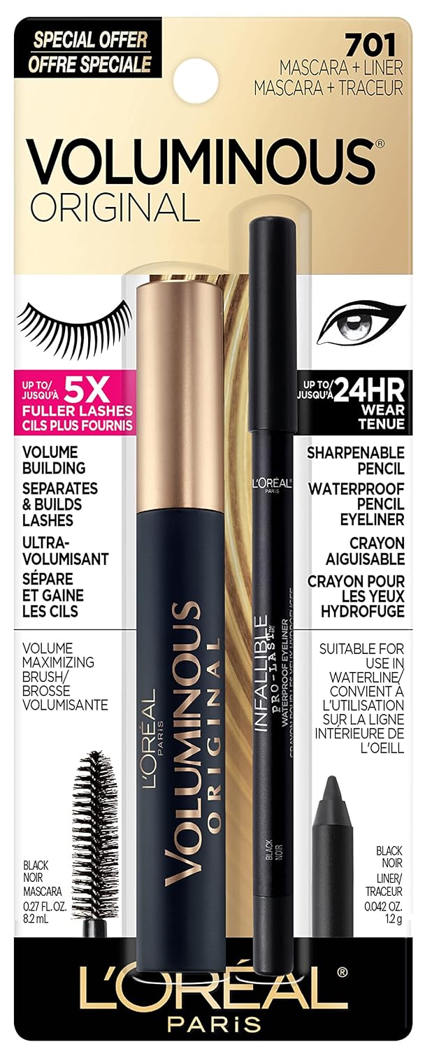 L'Oréal Paris Voluminous Original Mascara, Blackest Black, 0.28 fl. oz.