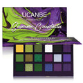 Green Purple Goth Eyeshadow Palette Makeup- 18 Colors Matte Shimmer Metallic Bright & Dark Smoky Gothic Eye Shadows for 