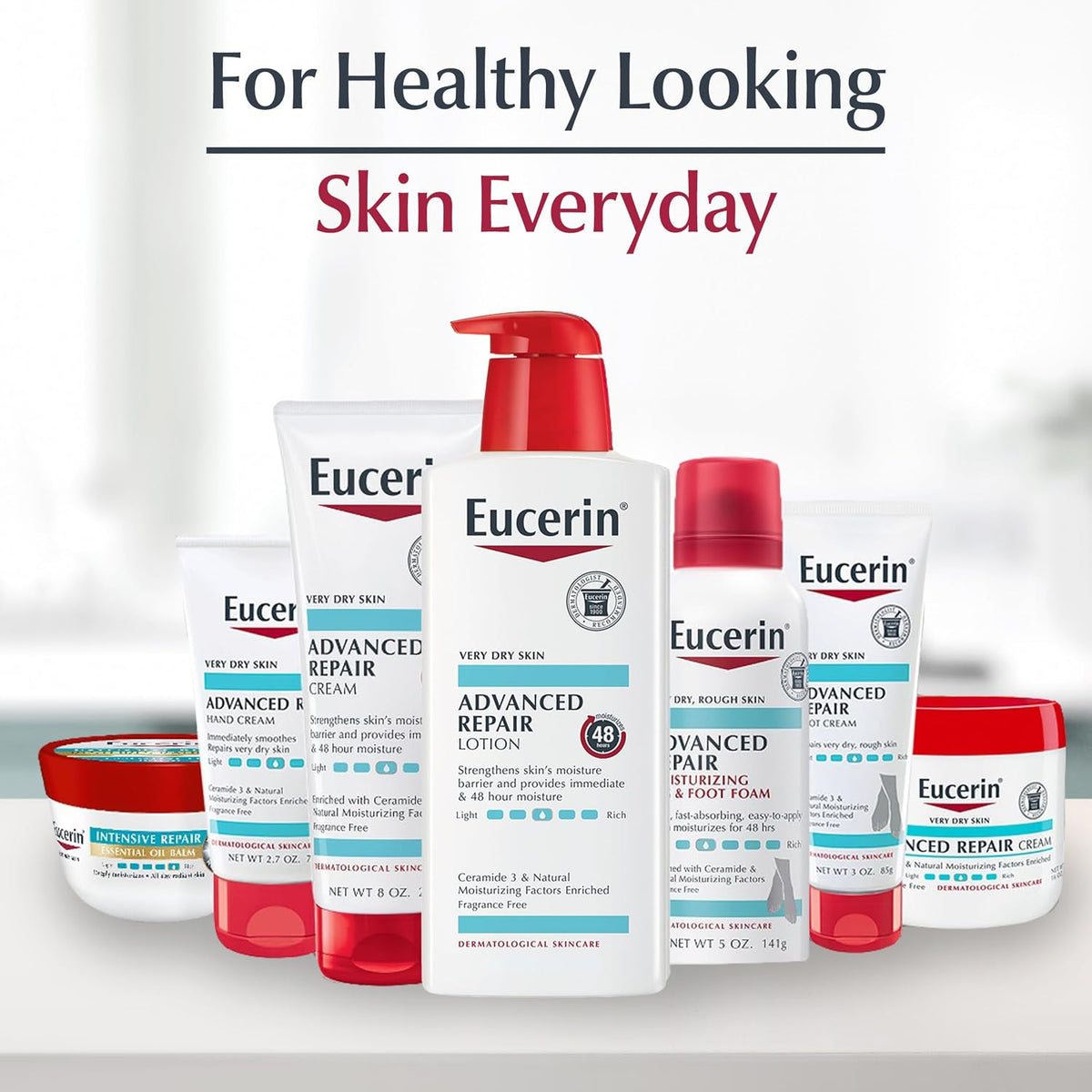Eucerin Advanced Repair Hand Cream, Urea Enriched, Multipack, 3 x 2.7 OZ