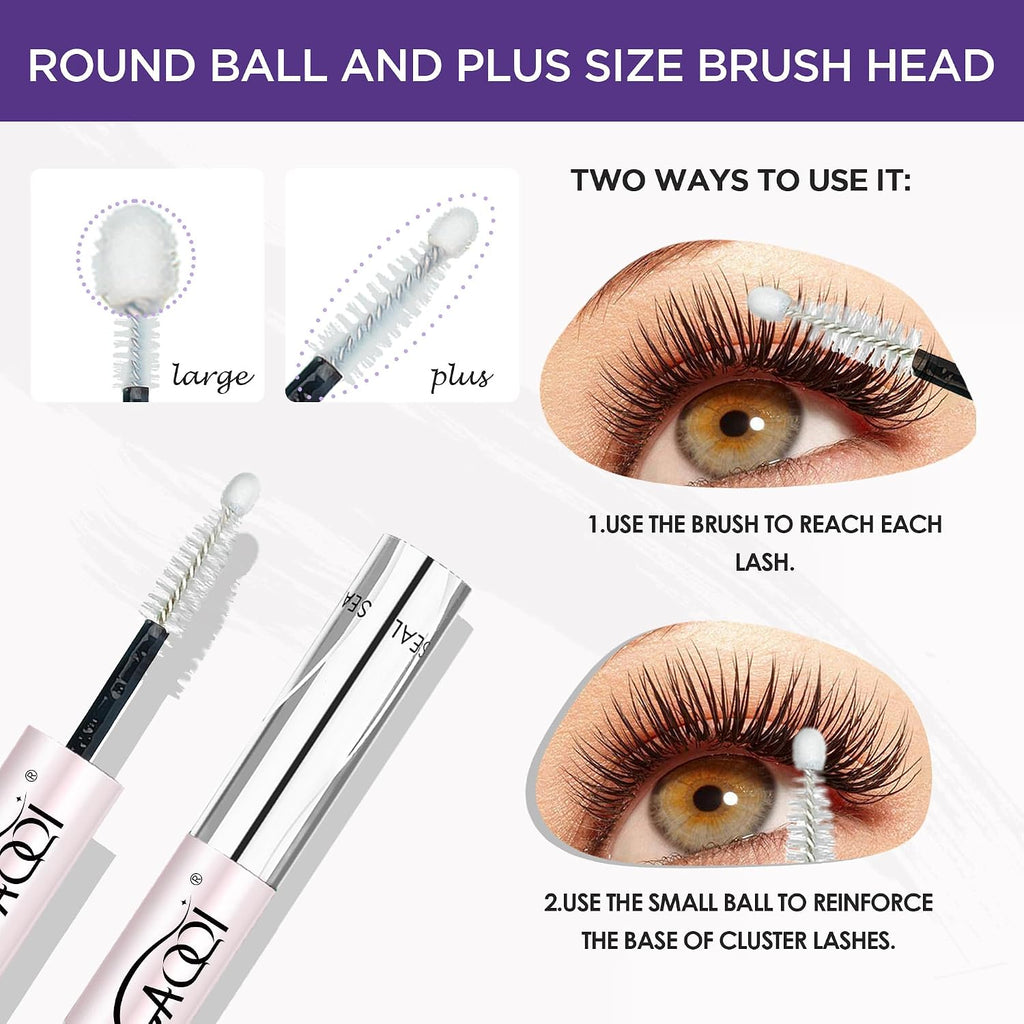Lash Cluster Glue, Waterproof Bond and Seal Lash Glue, Black - 10ml