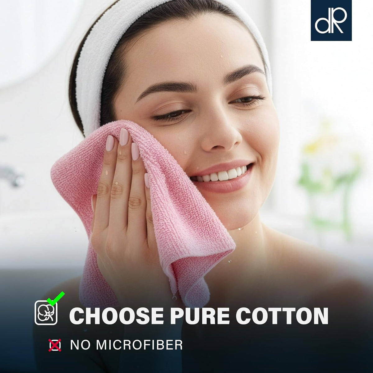 10 Pack 100% Cotton Wash Cloth, Luxurious Soft, 12 x 12 inch Ultra Absorbent, Machine Washable Washcloths, Assorted Colo