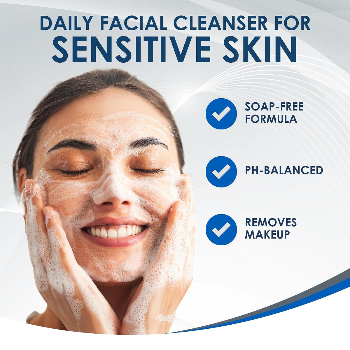 Vanicream Gentle Facial Cleaner, pH-Balanced Face Wash, 8 Fl Oz