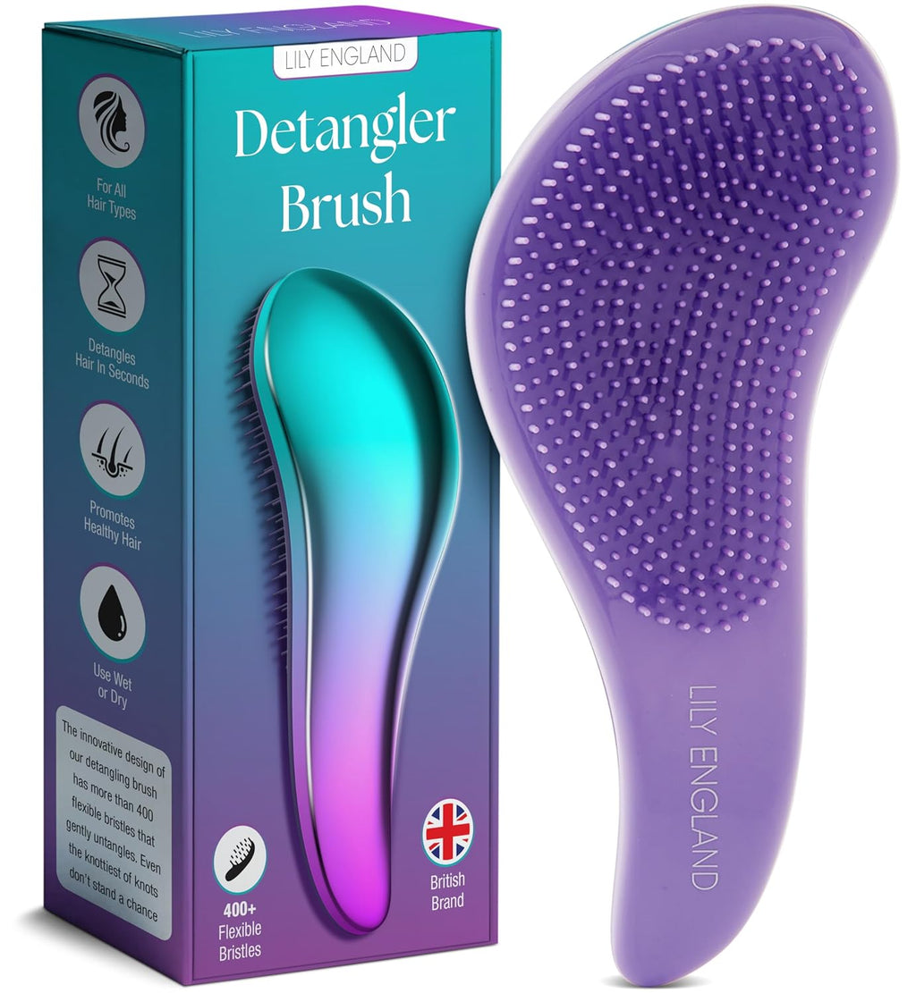 Lily England Detangler Brush for Women & Toddlers, Wet & Dry Hair Brush