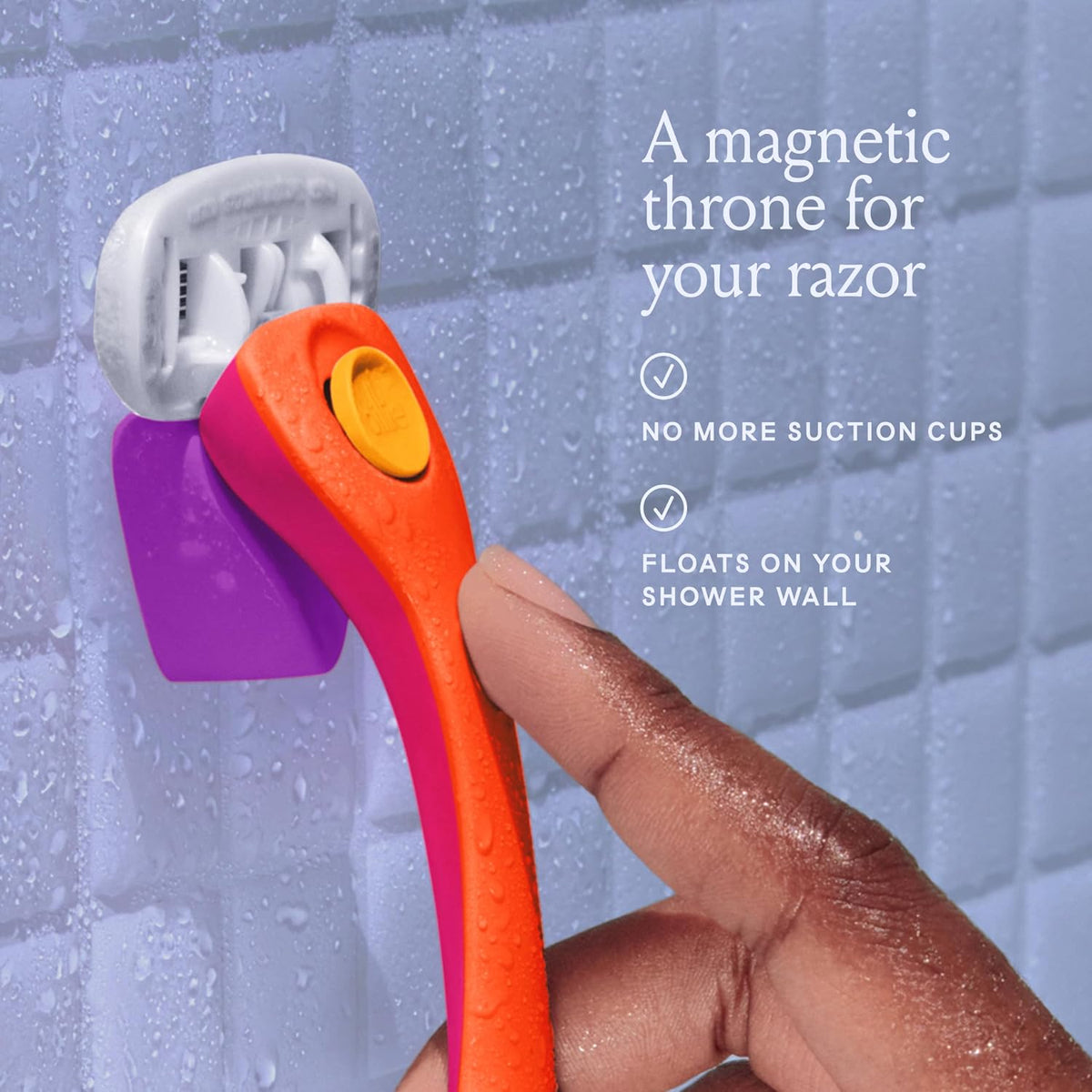 Billie Razors for Women, Sunburst - 1 Handle, 2 Refills & Magnetic Holder