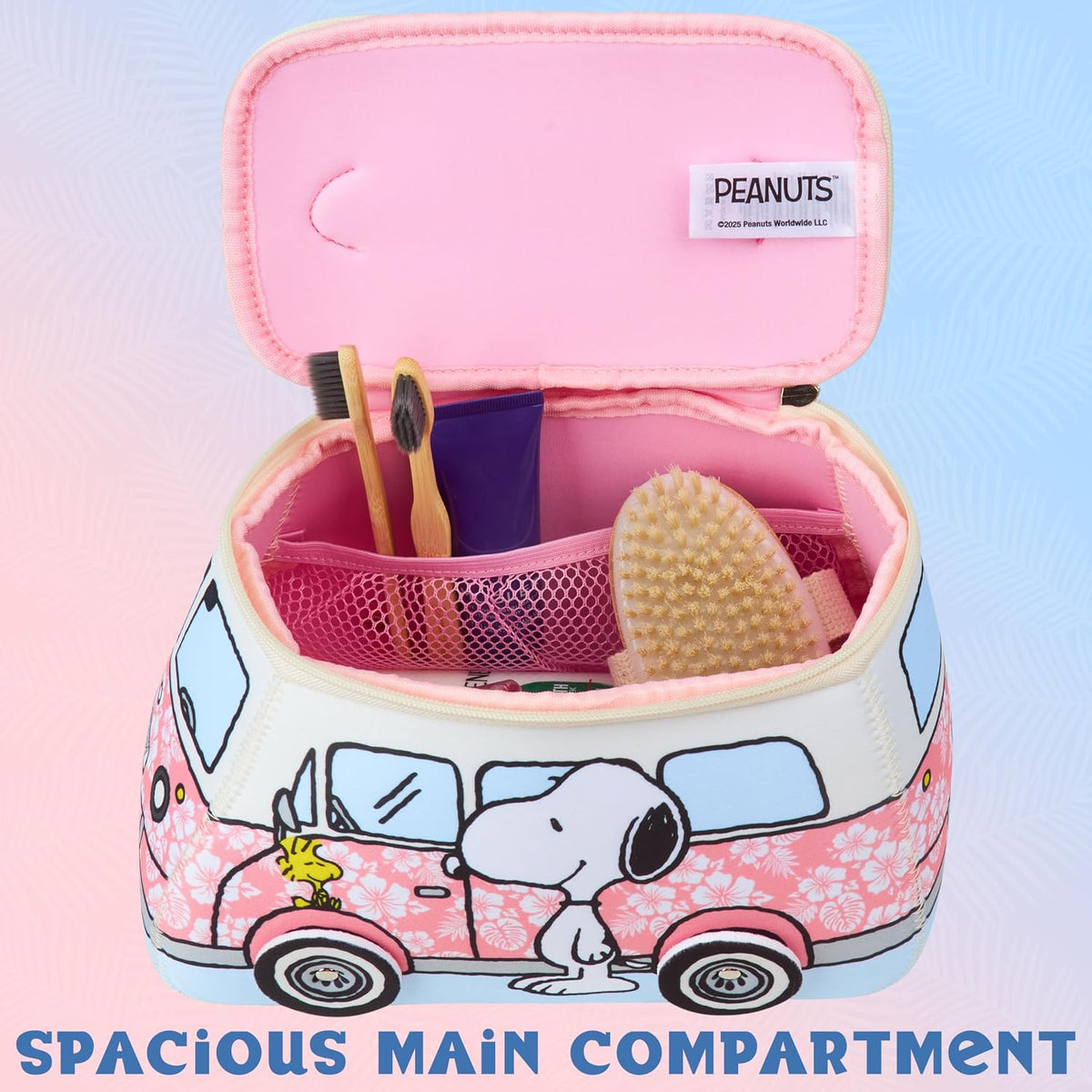 Peanuts Snoopy Travel Toiletry Makeup Bag for Girls, Teens