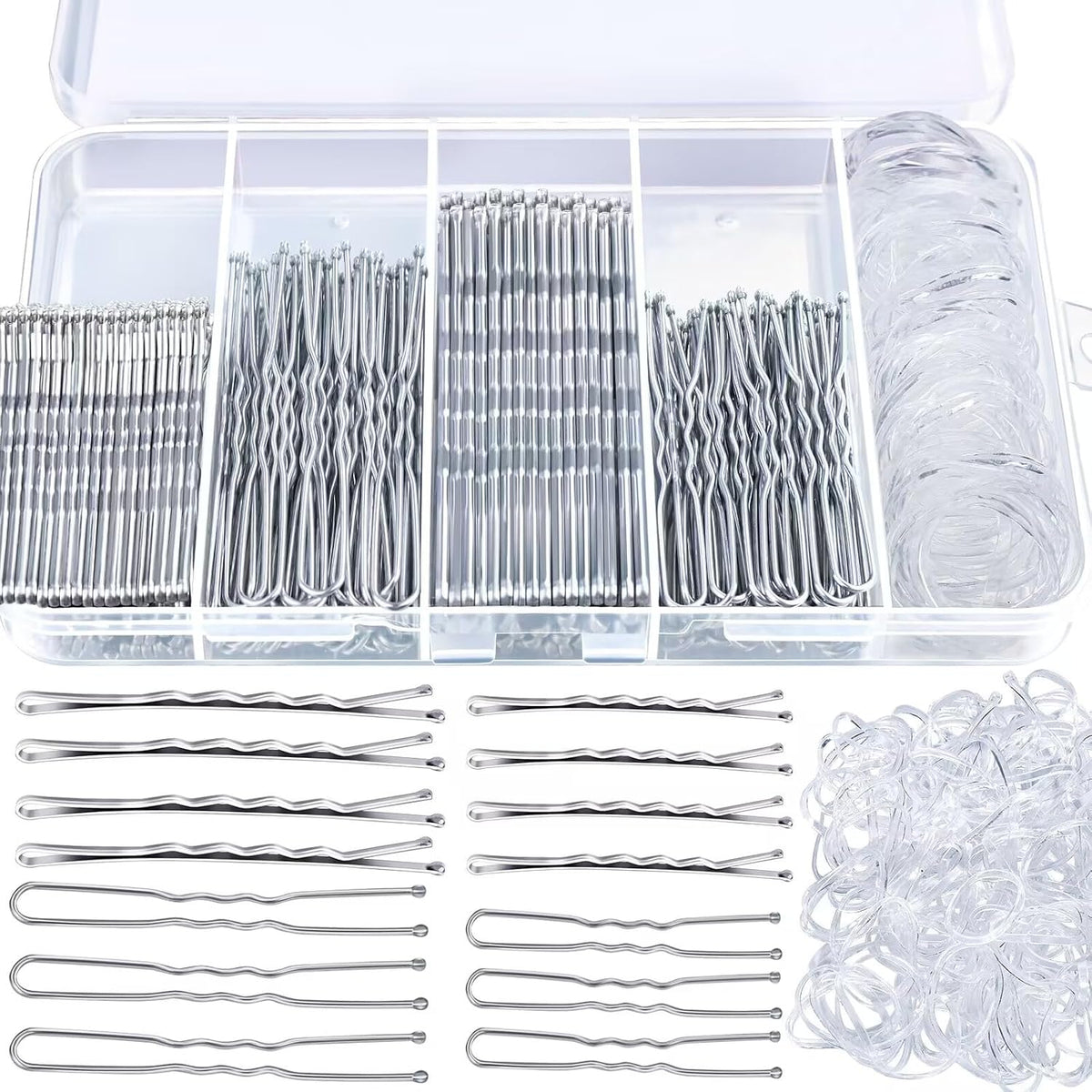Teenitor 300Pcs Bobby Pins Hair Pins, Hair Pin for Women Bobby Pins Brown