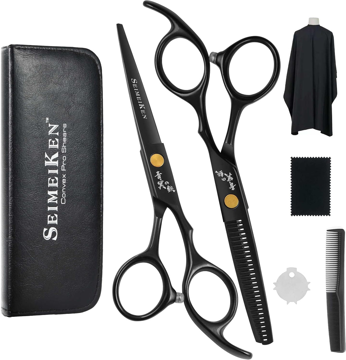 Hair Cutting Scissors Kit, 6" Haircut Scissors Set