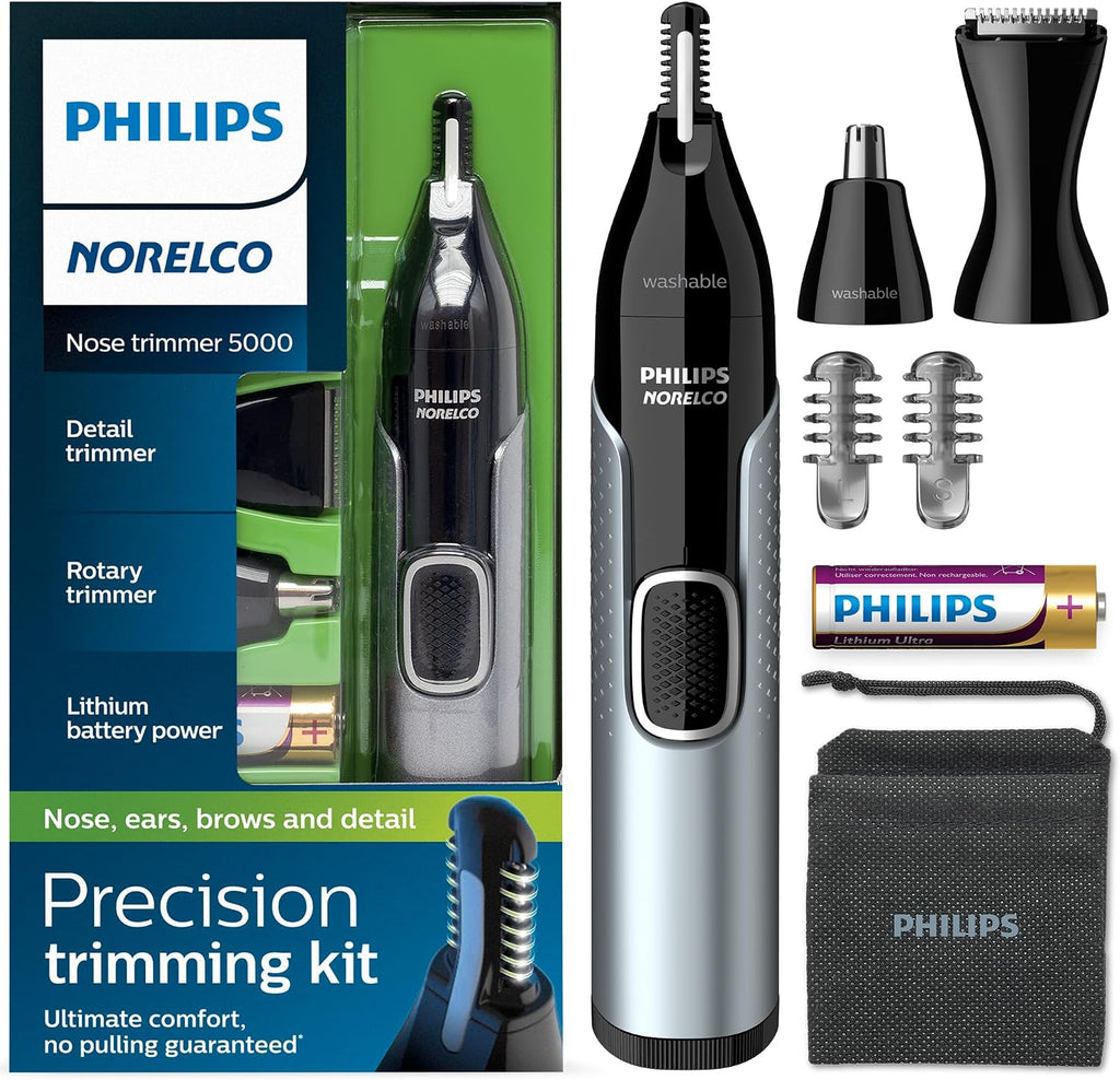 Norelco Philips Nose Trimmer 5000 for Nose, Ears, Eyebrows & Details
