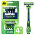 Gillette Sensor3 Sensitive Men's Disposable Razor, 4 Razors