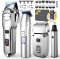 Jack & Rose Hair Clippers for Men Set Professional, Cordless Men Hair Trimmer, Electric Shavers, Barber kit, 4 in 1,LED 