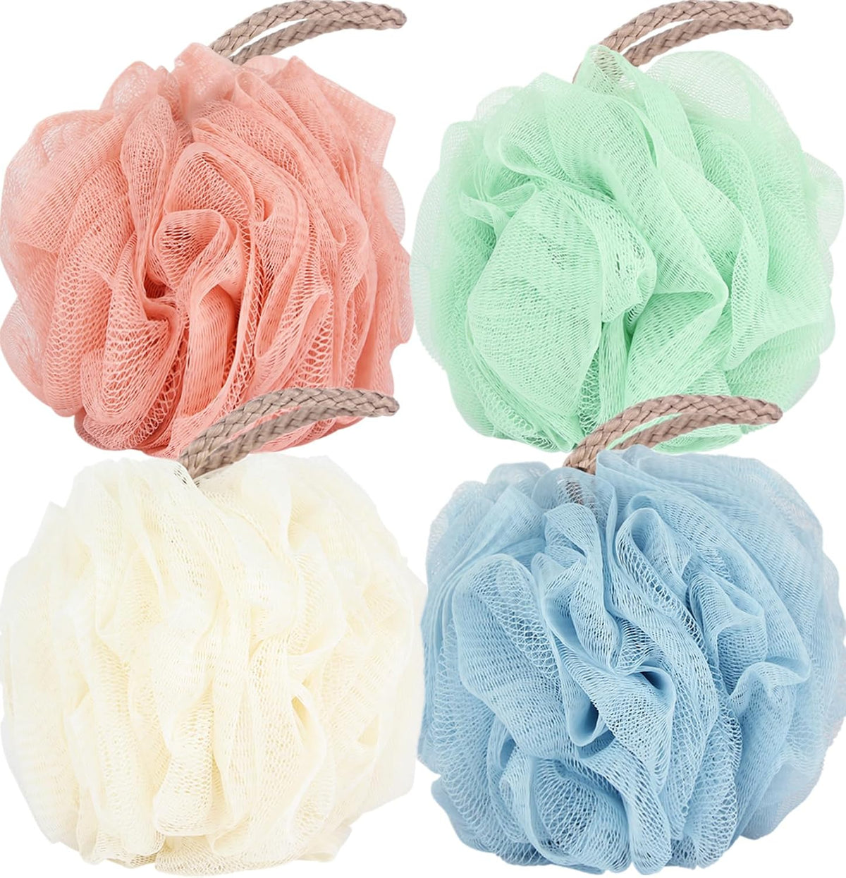 Loofah Sponge Shower Loofahs 4 Colors Bath Sponges Body Scrubbers