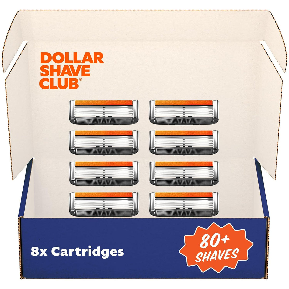 Dollar Shave Club - 6 Blade Razor Refills (8 Pack) - Razors for Men
