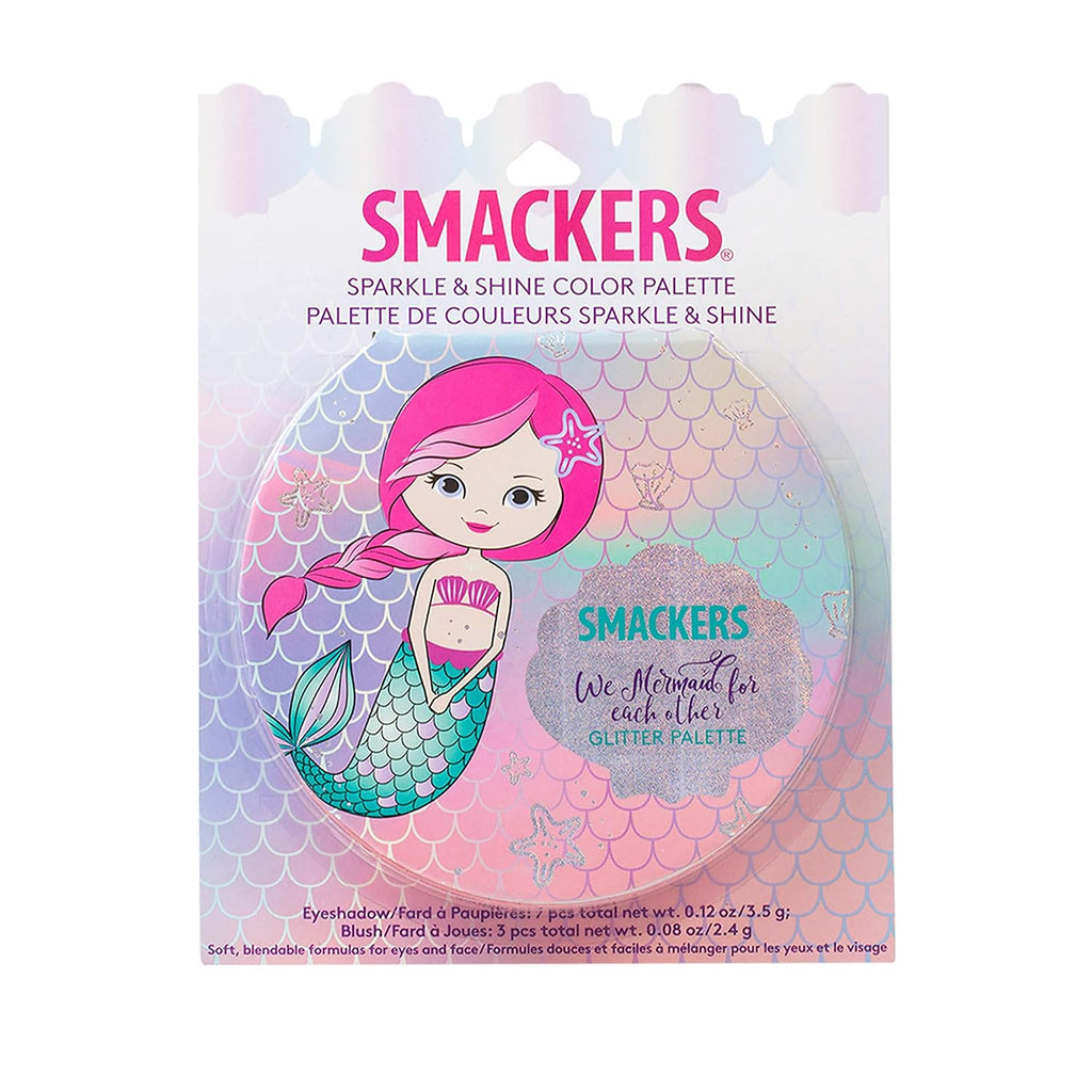 Lip Smacker Sparkle & Shine Eyeshadow Makeup Palette, Mermaid Palette Shimmer | Christmas Make Up Collection | Holiday P