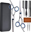Hair Cutting Scissors Set, 4Cr13MoV Cutting and Thinning Shears, 9-Piece