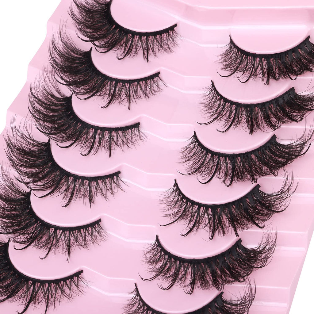 Fox Eye Lashes Wispy Faux Mink Lashes Volume Fairy Cat Eye Lashes That Look Like Extensions Spiky Fake Eyelashes 20mm Lo