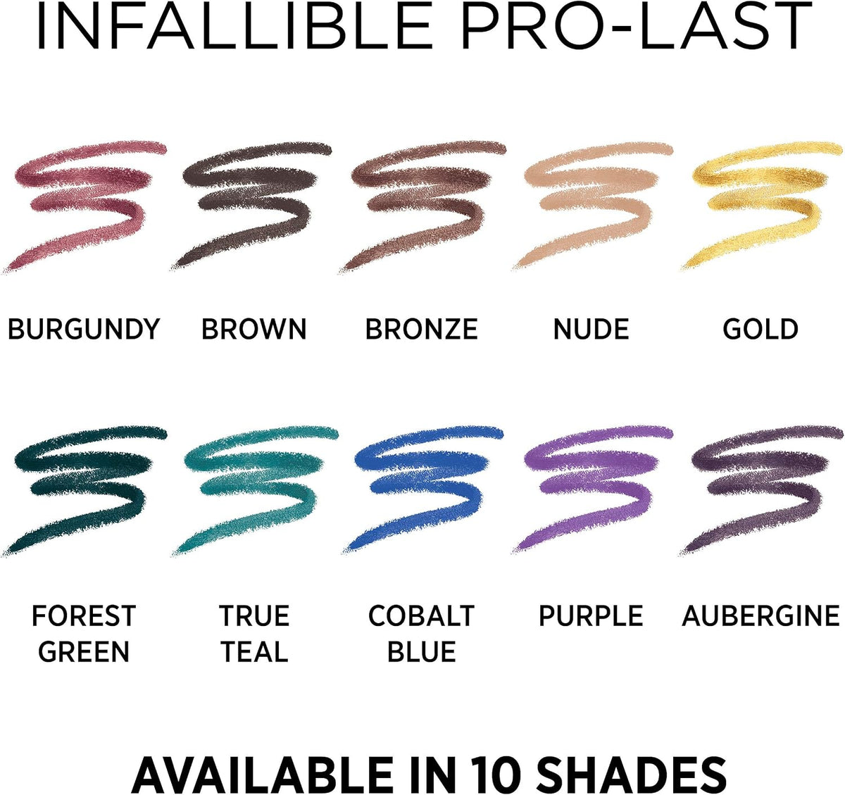 L'Oreal Paris Makeup Infallible Pro-Last Pencil Eyeliner, Waterproof and Smudge-Resistant, Glides on Easily to Create an