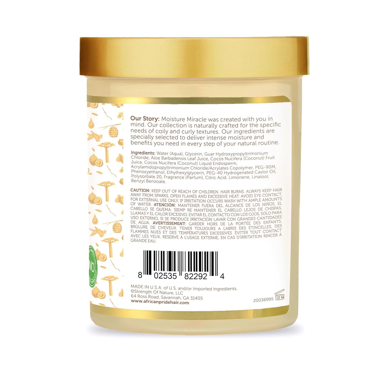 African Pride Moisture Miracle Pre-Shampoo Hair Detangler, 18 Oz