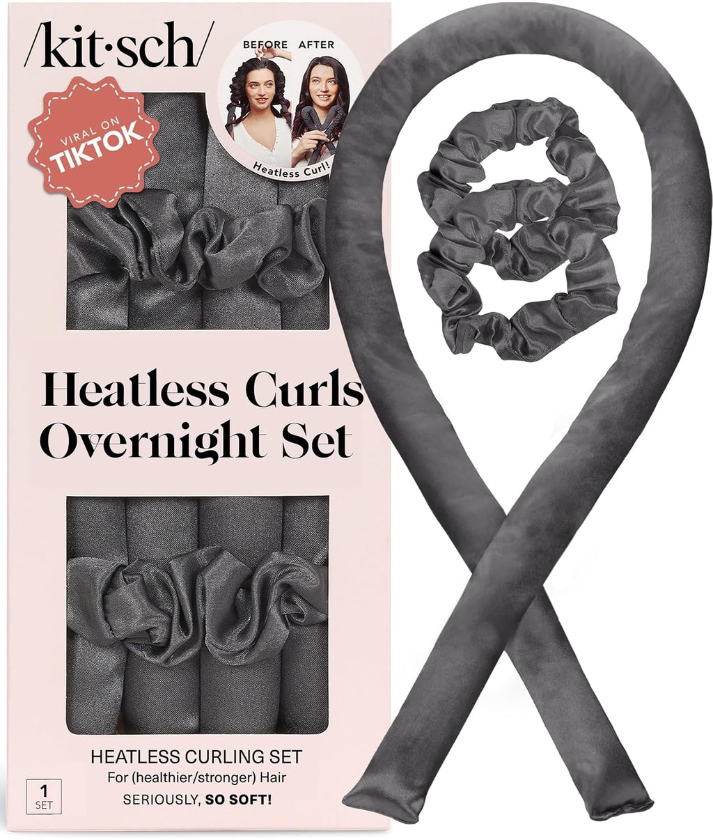 Kitsch Satin Heatless Curls Overnight Set - Sunset Tie Dye