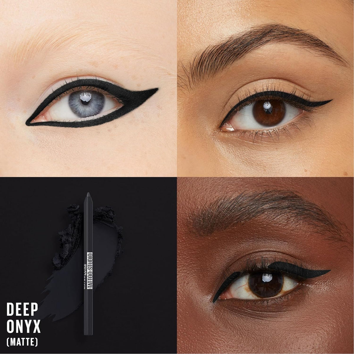 Maybelline TattooStudio Long-Lasting Sharpenable Eyeliner Pencil, Glide on Smooth Gel Pigments with 36 Hour Wear, Waterp