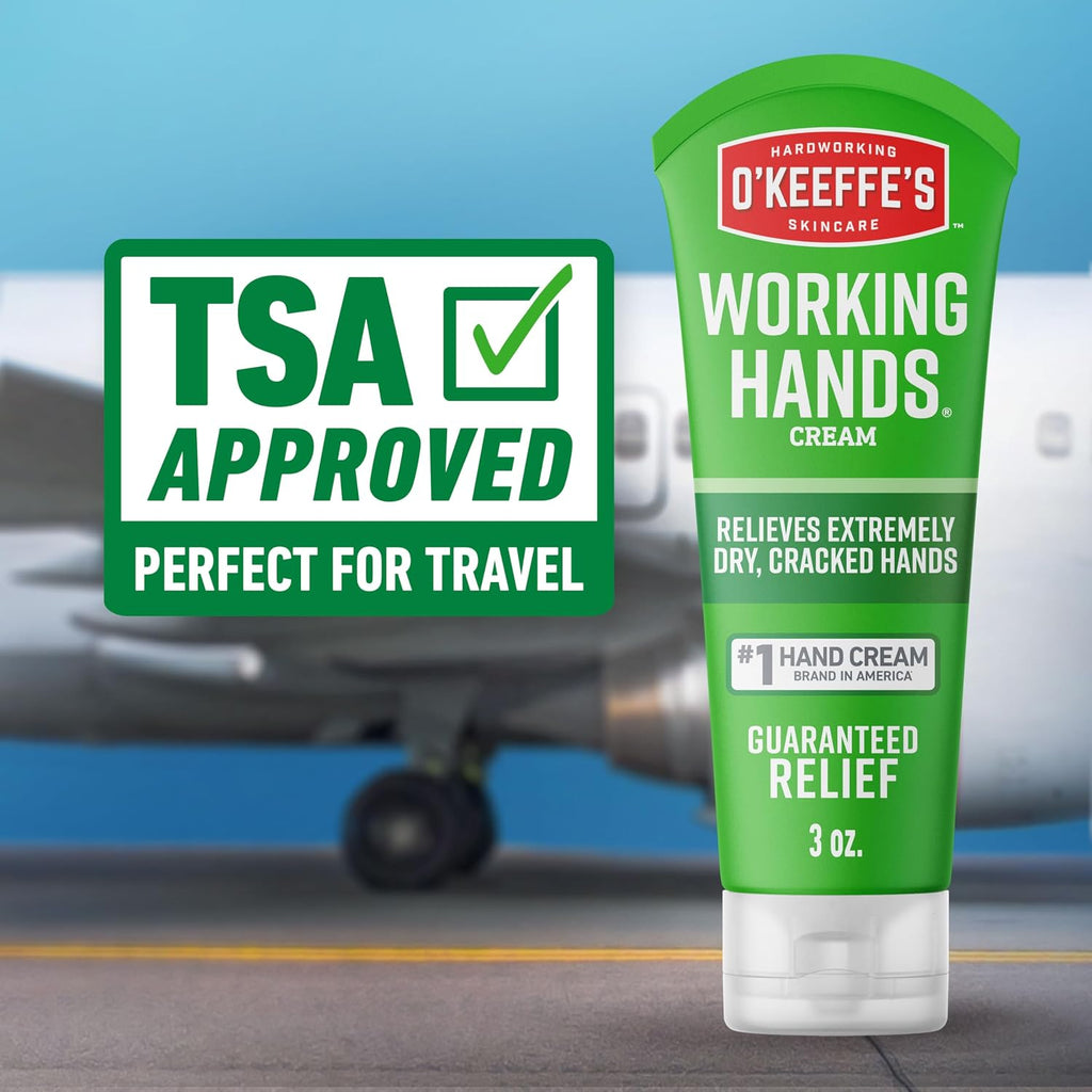 O'Keeffe's Working Hands Hand Cream for Extreme Dryness - 3 oz Tube (2 Pack) - Repairing Skincare for Cracked, Dry Hands