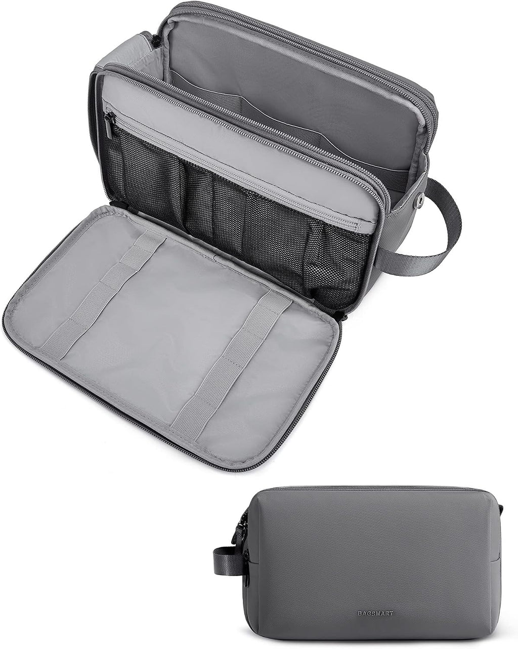 BAGSMART Toiletry Bag for Men, Travel Toiletry Organizer Dopp Kit Water-resistant Shaving Bag for Toiletries Accessories