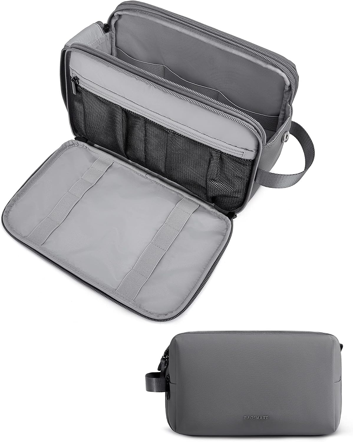 BAGSMART Toiletry Bag for Men, Travel Toiletry Organizer Dopp Kit Water-resistant Shaving Bag for Toiletries Accessories