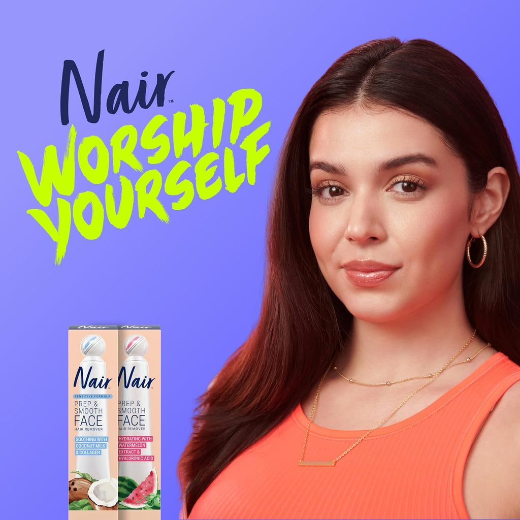 NAIR Prep & Smooth Face Hair Removal Cream, Sensitive Skin, 1.76 Oz