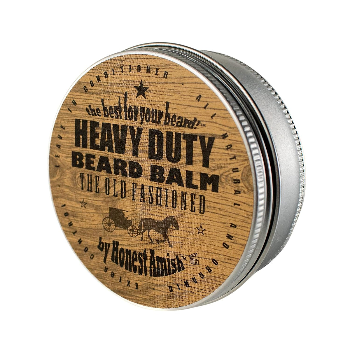 Honest Amish Beard Balm for Men - Natural Leave-In Beard Conditioner, 2 oz