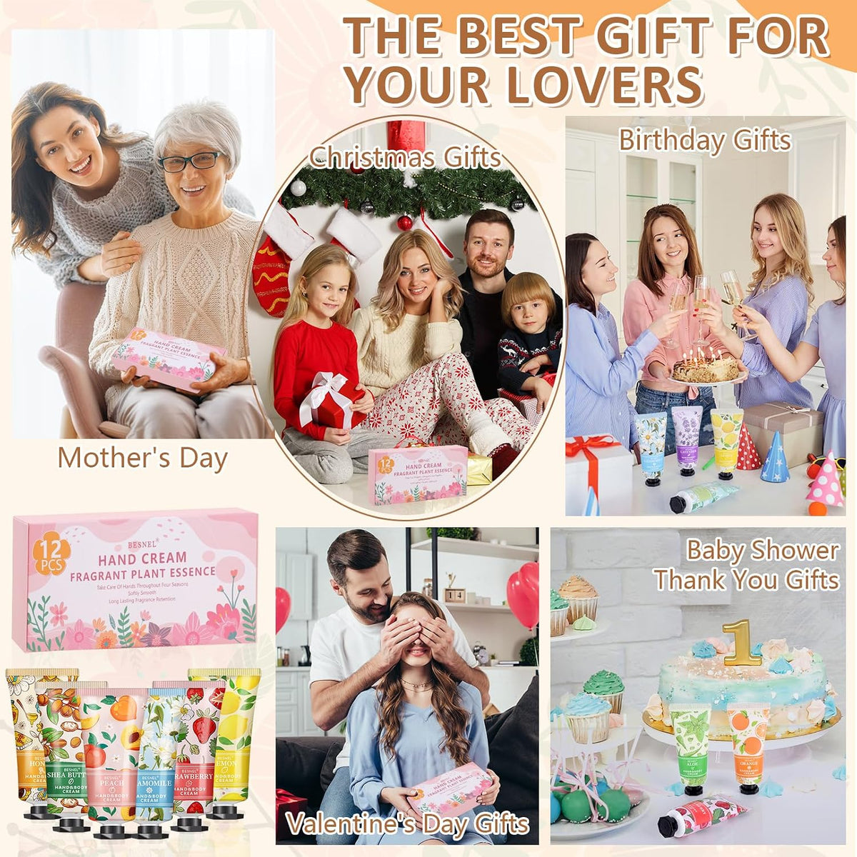 12 Pack Hand Cream Gift Set For Women,Mini Hand Lotion Travel Size for Hand