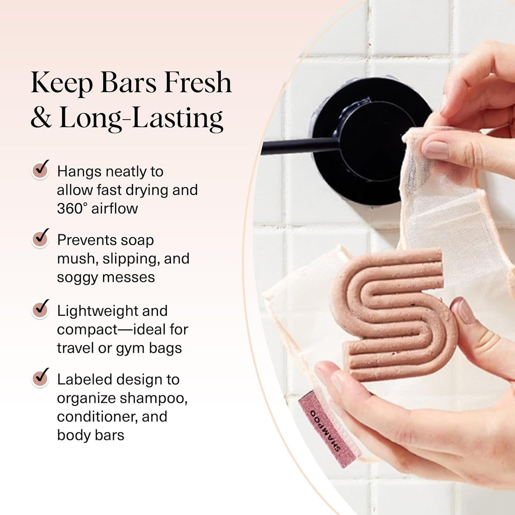 Kitsch Soap Saver Bag – Patented Mesh Bag Soap Holder – 2pc Set
