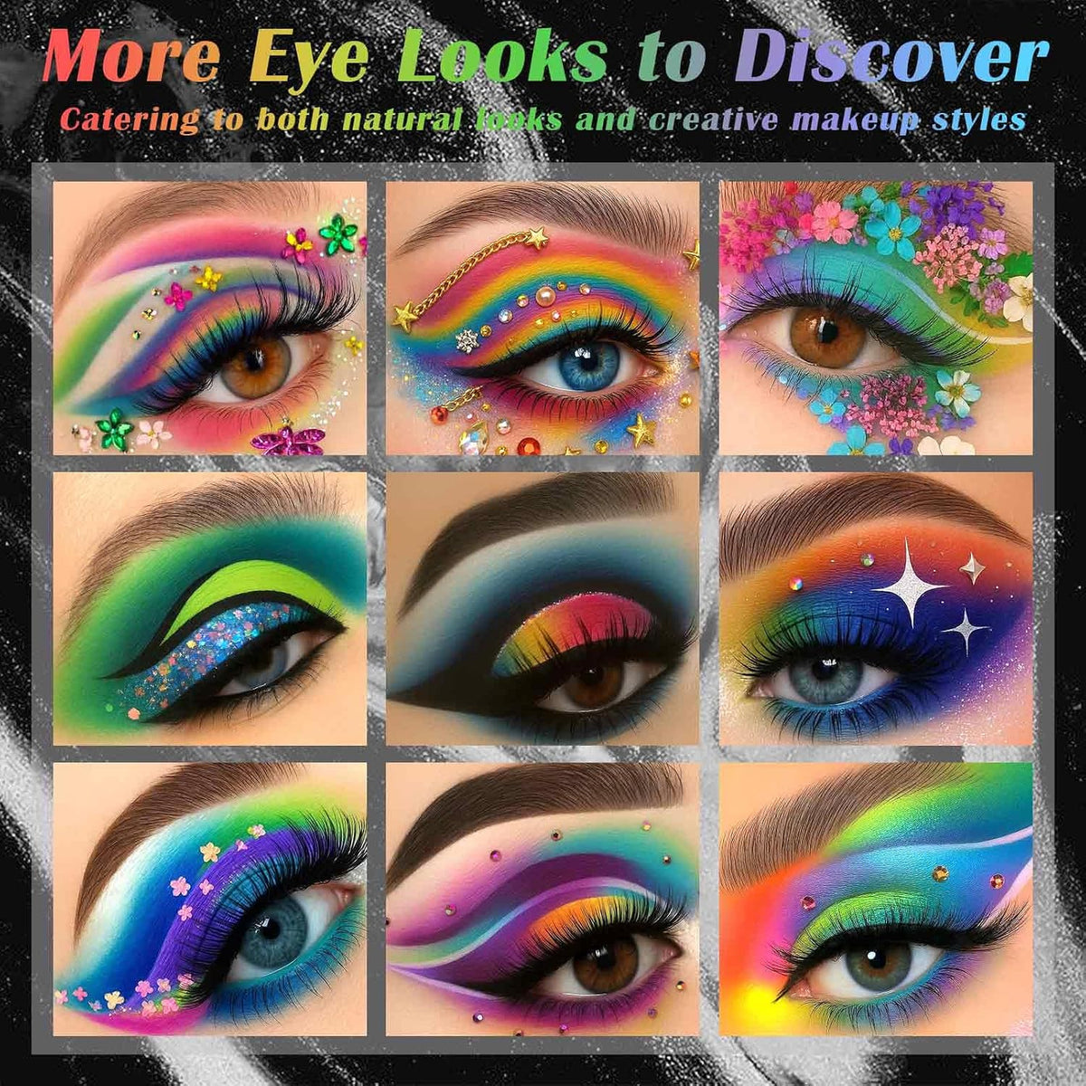 UCANBE Highly Pigmented Eye Makeup Palette, Matte Shimmer Metallic Eyeshadow Pallet Long Lasting Blendable Natural Color